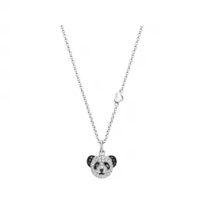 麒麟/qeelin Petite Classic Bo Bo 18K白金钻石及黑钻石项链  BB-050-HNL-WGD