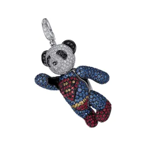 麒麟/qeelin Super Bo Bo 18K白金、钻石、黑钻石、黄色蓝宝石、蓝宝石及红宝石吊坠 (全球限量发售) BBC-010-PD-SUPER