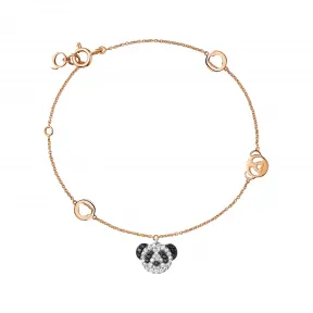 麒麟/qeelin Petite Bo Bo 18K玫瑰金钻石及黑钻石手链 BBF-BR0004A-RGDBD