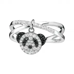 麒麟/qeelin Petite Bo Bo 18K白金钻石及黑钻石戒指 BBF-RI0009A-WGDBD