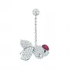 麒麟/qeelin Qin Qin 18K白金钻石及红宝石耳环 (小) QQ-030-FPER-WGDRU