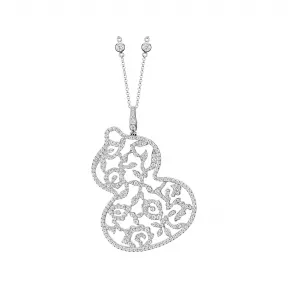 麒麟/qeelin Wulu Lace 18K白金钻石项链 (配以24吋可调较长度项链) WU-015-NLL24-WGD