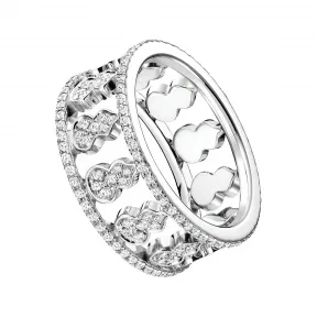 麒麟/qeelin Wulu 18K白金钻石镂空葫芦图案戒指 (戒指尺寸可分为欧码49、51、53 及 56) WU-020-EWRI49-WGD