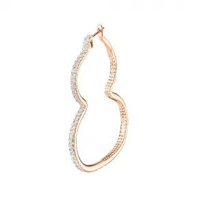 麒麟/qeelin Wulu hoop 18K玫瑰金钻石耳环 耳环单独发售 WU-020-HER-RGD2