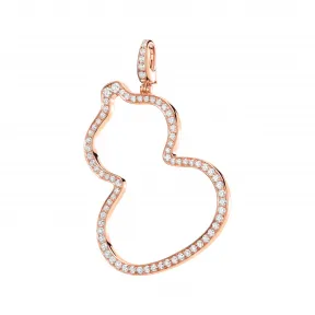 麒麟/qeelin Wulu 18K玫瑰金钻石吊坠 (中) WU-020-OPD-RGD