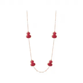 麒麟/qeelin Wulu Sautoir 18K玫瑰金红玛瑙项链 (20吋） WU-020-SNLB-RGRA