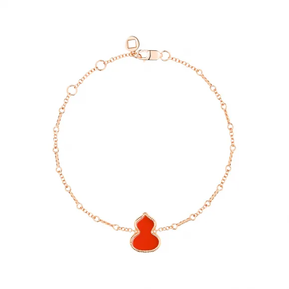 麒麟/qeelin Wulu 18K玫瑰金红玛瑙手链 WU-030-BL-RGRA