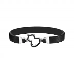 麒麟/qeelin Wulu 18K白金钻石及黑搪瓷手带扣子 (手带,手链及手镯另外发售) WU-030-BU-WGBLKE