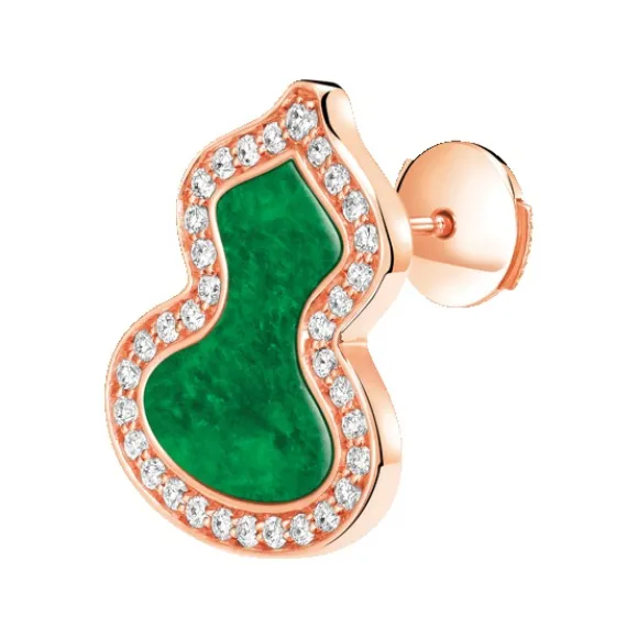 麒麟/qeelin Wulu 18K玫瑰金钻石及翡翠耳环 (小) WU-030-SERSD-RGDGJE