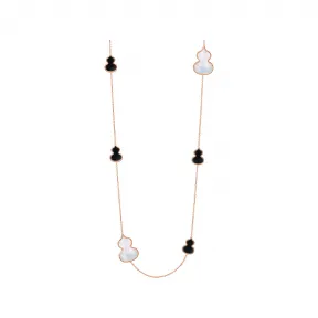 麒麟/qeelin Wulu Sautoir 18K玫瑰金缟玛瑙及珍珠母贝项链 (配以32吋可调较长度项链) WU-032-SNLA-RGONMOP