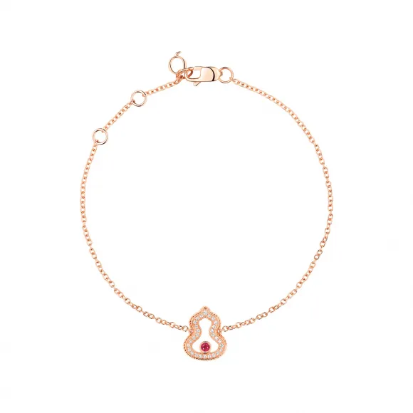 麒麟/qeelin Wulu Legend 18K玫瑰金钻石及红宝石手鏈 WU-040-LGBL-RGDRU2