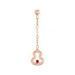 麒麟/qeelin Wulu 18K玫瑰金钻石及红宝石耳环 (耳环单独发售) WU-040-LGER-RGDRU