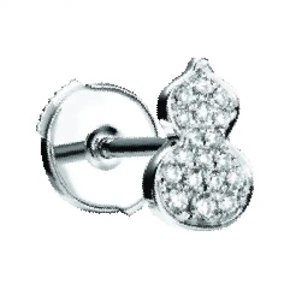 麒麟/qeelin Petite Wulu 18K白金钻石耳环 (耳环单独发售) WU-050-FPERSD-WGD