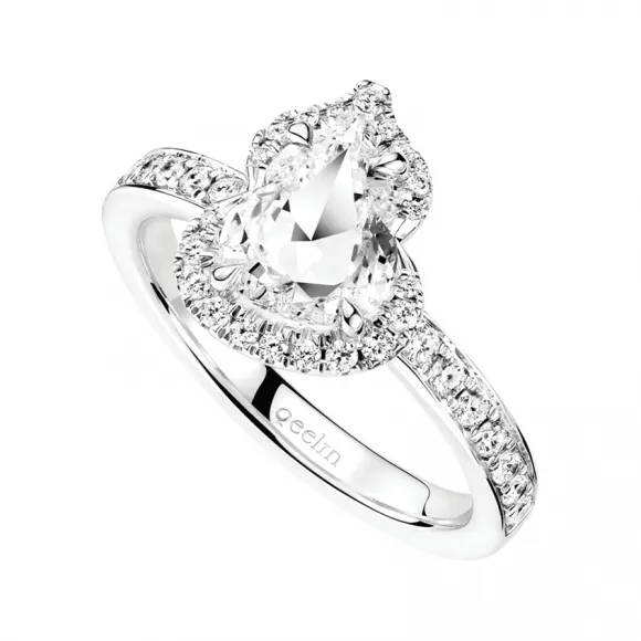 麒麟/qeelin Wulu Solitaire 18K白金钻石戒指 WU-050-RI-WGDWU