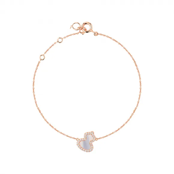 麒麟/qeelin Petite Wulu 18K玫瑰金钻石及珍珠母贝手链 WU-BR0002B-RGDMOP