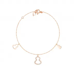 麒麟/qeelin Petite Wulu 18K玫瑰金钻石手链 WU-BR0007A-RGD