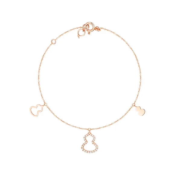 麒麟/qeelin Petite Wulu 18K玫瑰金钻石手链 WU-BR0007A-RGD