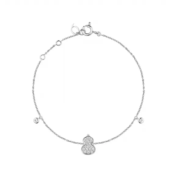 麒麟/qeelin Petite Wulu 18K白金钻石手链 WU-BR0009B-WGD