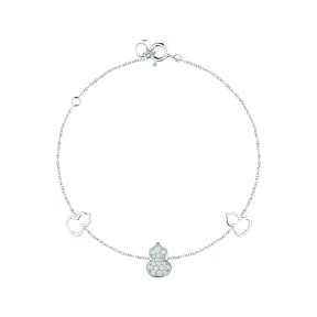 麒麟/qeelin Petite Wulu 18K白金钻石手链 (Wechat 独家发售) WU-BR0014A-WGD