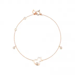 麒麟/qeelin Petite Wulu 18K玫瑰金钻石手链 WU-BR0015A-RGD