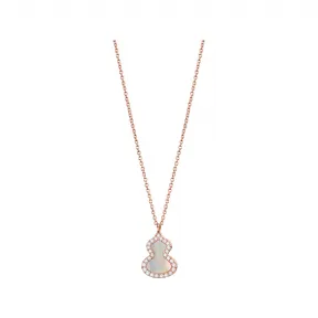 麒麟/qeelin Petite Wulu 18K玫瑰金钻石及珍珠母贝项链 WU-NL0006B-RGDMOP