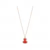 麒麟/qeelin Petite Wulu 18K玫瑰金钻石及红玛瑙项链 WU-NL0006D-RGDRA
