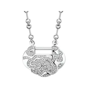 麒麟/qeelin Yu Yi 18K玫瑰金钻石项链 (中) YY-020-FLNL-WGD