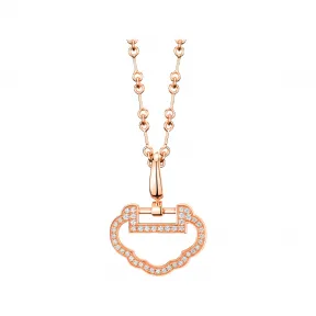 麒麟/qeelin Yu Yi 18K玫瑰金钻石吊坠(小) YY-030-OPD-RGD