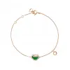 麒麟/qeelin Petite Yu Yi 18K玫瑰金钻石及翡翠手链 YY-BR0002G-RGDGJE