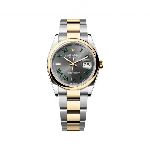 劳力士/Rolex 日志型 36 MM 黄金及蚝式钢 藉恒动摆陀双向自动上链 中性表 M126203-0036