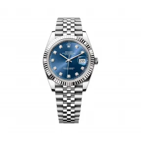 劳力士/Rolex 日志型 41 MM 白色黄金及蚝式钢 藉恒动摆陀双向自动上链 男表 M126334-0016