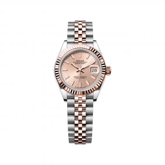 劳力士/Rolex 女装日志型 28 MM 永恒玫瑰金及蚝式钢 藉恒动摆陀双向自动上链 女表 M279171-0023