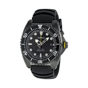 精工/Seiko Kinetic系列 黑色离子镀精钢 石英机芯 男表 SKA427P2