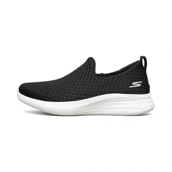 斯凯奇/Skechers 黑色/白色 YOU WAVE 女子休闲鞋 132000-BKW