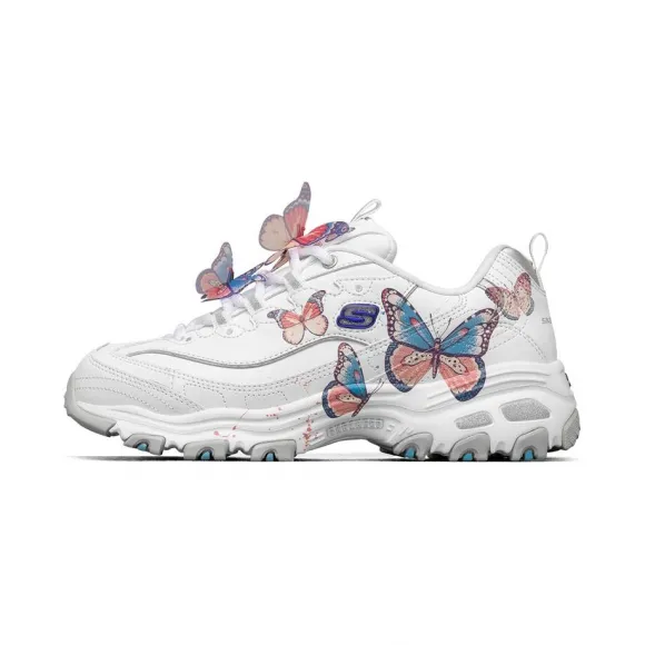 斯凯奇/Skechers 白色/薰衣草色 D'LITES 1.0 女子休闲鞋 149233-WLV