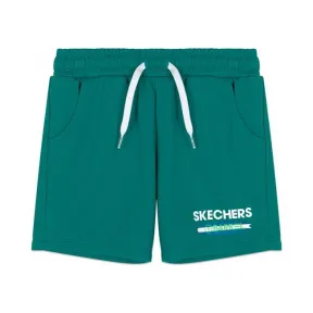 斯凯奇/Skechers 深孔雀蓝 SHORTS 儿童短裤 L320K187-00G4