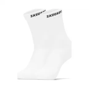 斯凯奇/Skechers 亮白色 CREW SOCK 男子中筒袜 L320M140-0019