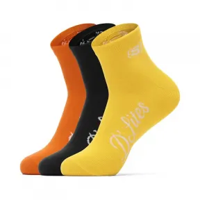 斯凯奇/Skechers 黄色/橙色/黑色 QUARTER SOCK 男女同款短筒袜 L320U180-012J