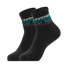 斯凯奇/Skechers 黑色/白色/紫粉色 QUARTER SOCK 女子短筒袜 L320W120-00LU