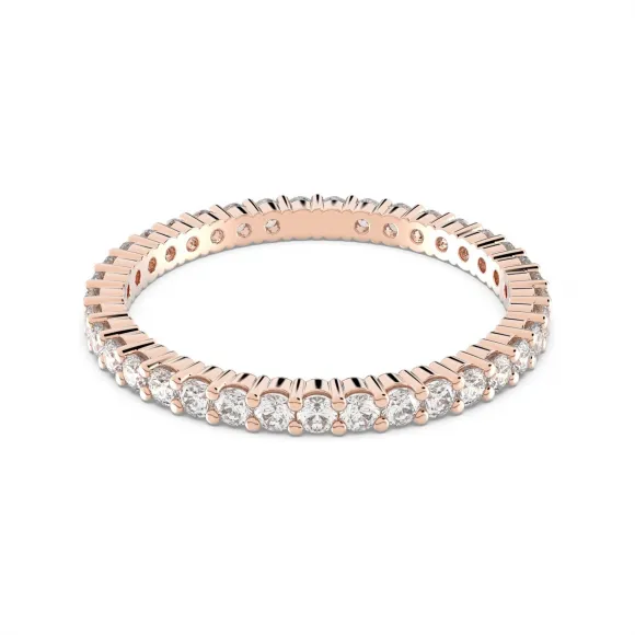 施华洛世奇/Swarovski  Vittore 戒指  圆形切割  白色  镀玫瑰金色调 5095328