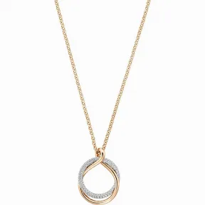 施华洛世奇/Swarovski 项链 Exact 链坠, 白色, 镀玫瑰金色 5194455