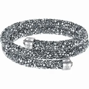 施华洛世奇/Swarovski 手镯 Crystaldust 双圈手镯, 灰色, 不锈钢 5237762