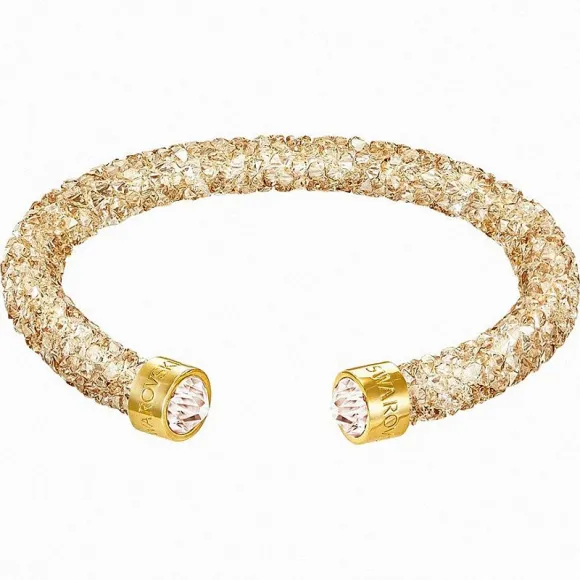 施华洛世奇/Swarovski 手镯 Crystaldust 阔手镯, 金色, 镀金色 5250067