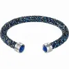 施华洛世奇/Swarovski 手镯 Crystaldust 阔手镯, 蓝色, 不锈钢 5250068
