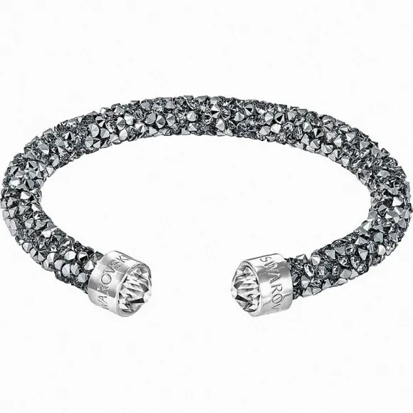施华洛世奇/Swarovski 手镯 Crystaldust 阔手镯, 灰色, 不锈钢 5250071