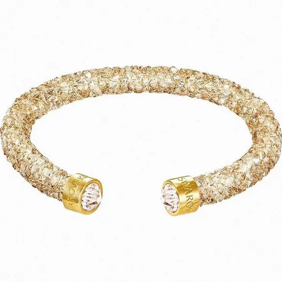 施华洛世奇/Swarovski 手镯 Crystaldust 阔手镯, 金色, 镀金色 5255897