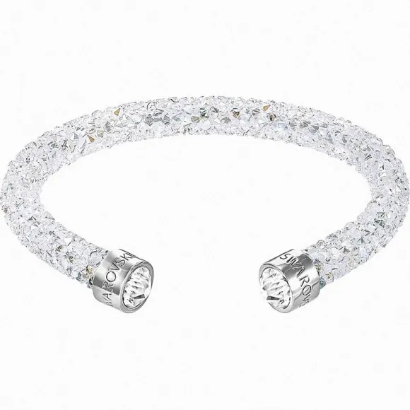 施华洛世奇/Swarovski 手镯 Crystaldust 阔手镯, 白色, 不锈钢 5255899