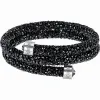 施华洛世奇/Swarovski 手镯 Crystaldust 双圈手镯, 黑色, 不锈钢 5255910