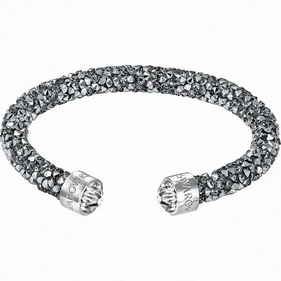 施华洛世奇/Swarovski 手镯 Crystaldust 阔手镯, 灰色, 不锈钢 5255912