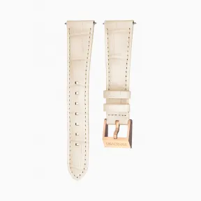 施华洛世奇/Swarovski 18毫米表带 缝线皮革 米色 镀玫瑰金 5263558